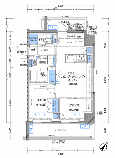 ラティエラ横濱大通り公園の間取り