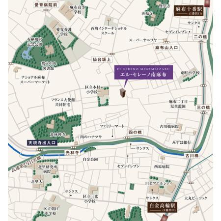 エル・セレーノ南麻布の地図