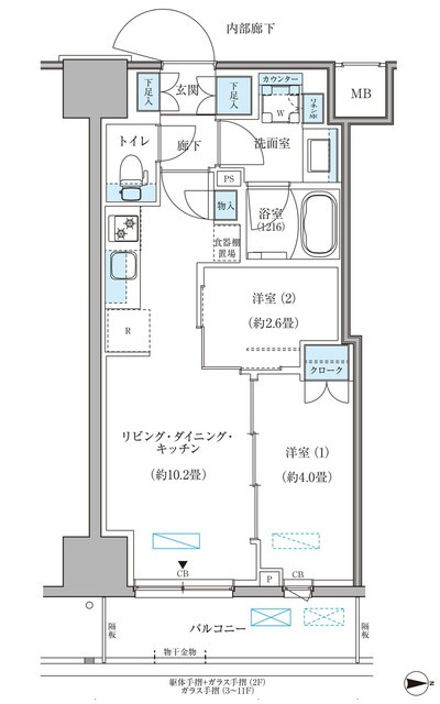 パークアクシス住吉ガーデンスクエアの間取り