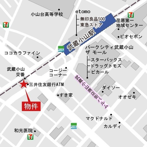ＭＦＰＲコート武蔵小山の地図