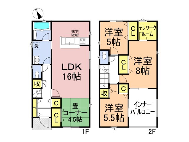 クワイエ　岐阜市池ノ上町第1　全1区画分譲の間取り|■1号棟　■ヤマダ不動産　株式会社リライフ　
■夢のマイホーム購入をフルサポートします！