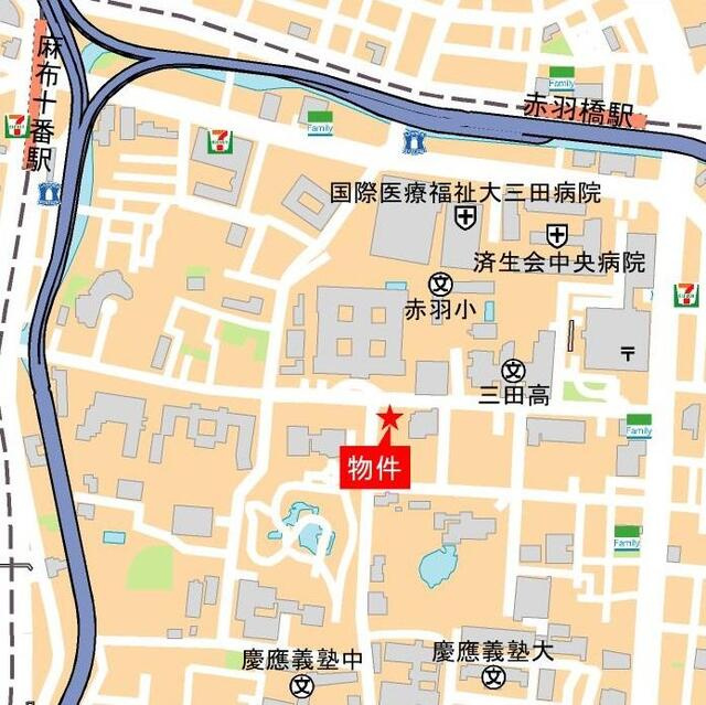 ＴＨＥ　ＣＯＮＯＥ　三田綱町の地図