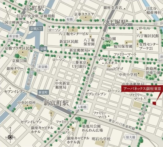 アーバネックス銀座東Ⅲの地図