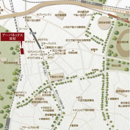 アーバネックス原宿の地図