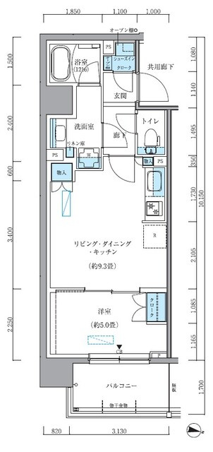 パークアクシス新大橋の間取り