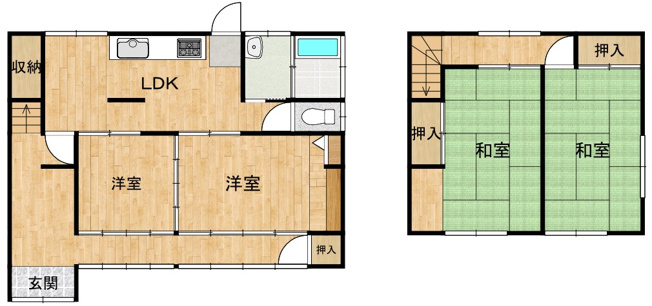 【間取り】 | 東須恵中古住宅