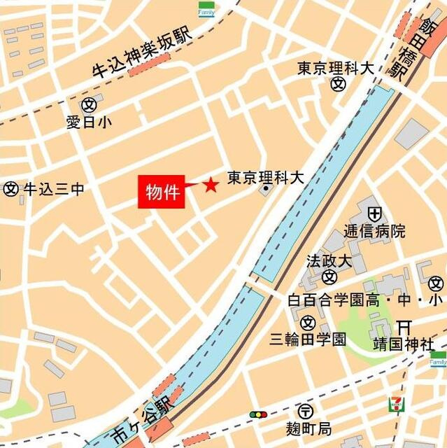 レジディア市谷砂土原　Ｓの地図