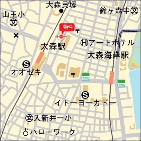 アーバネックス大森の地図