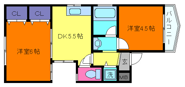 サザンハイツの間取り