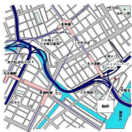 パークキューブ日本橋水天宮の地図