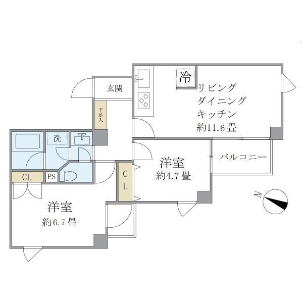 ＩＳＭ笹塚の間取り