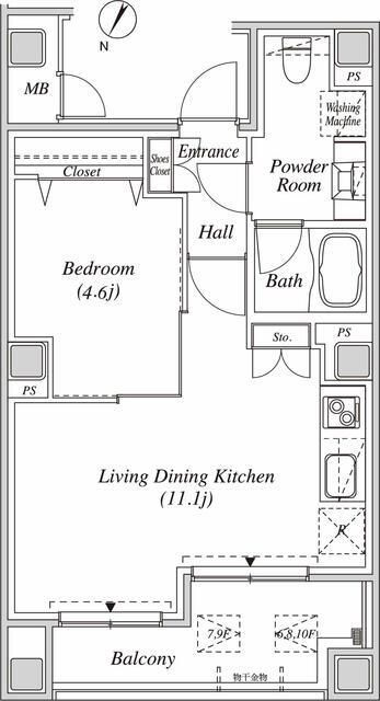 セプタス東麻布の間取り
