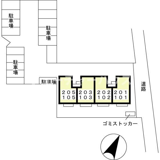 Ｄ＆Ｋ壱番館の区画図