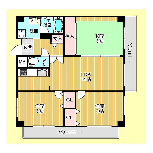 アビタシオン橋本1の間取り