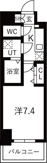 レジュールアッシュ神戸元町の間取り