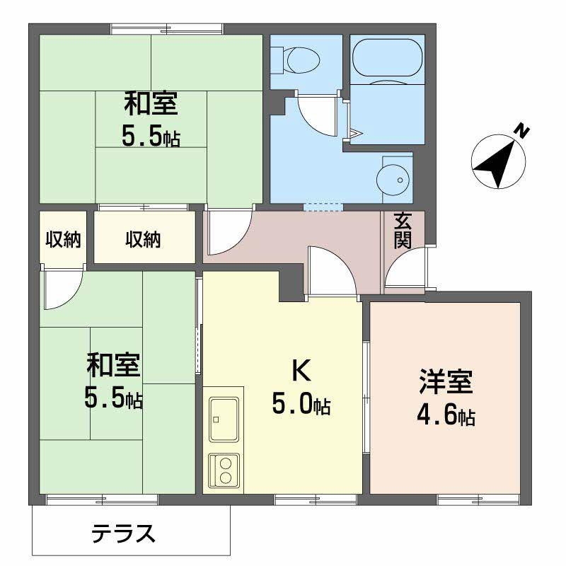 ハイツ曽根の間取り