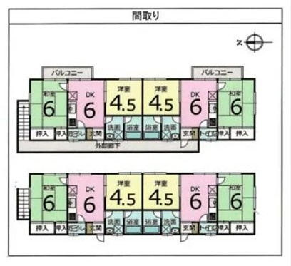 コーポさつきの区画図