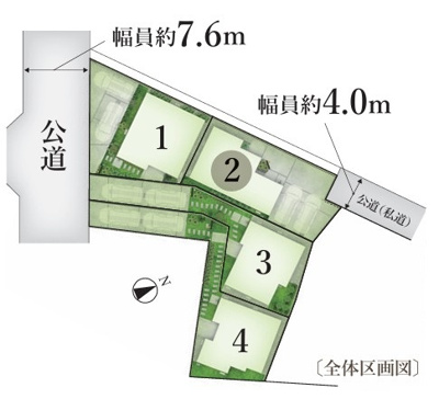【区画図】 | 藤沢市鵠沼海岸2丁目Ⅰ〈2期〉 新築戸建 全4棟