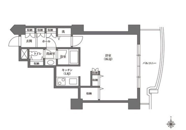 文京グリーンコートビュータワー本駒込の間取り