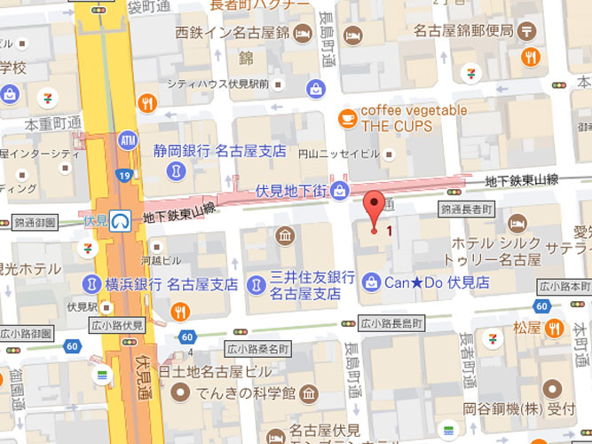 名古屋鴻池ビルの地図