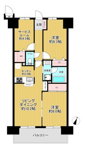 ライオンズマンション蘇我駅前の間取り