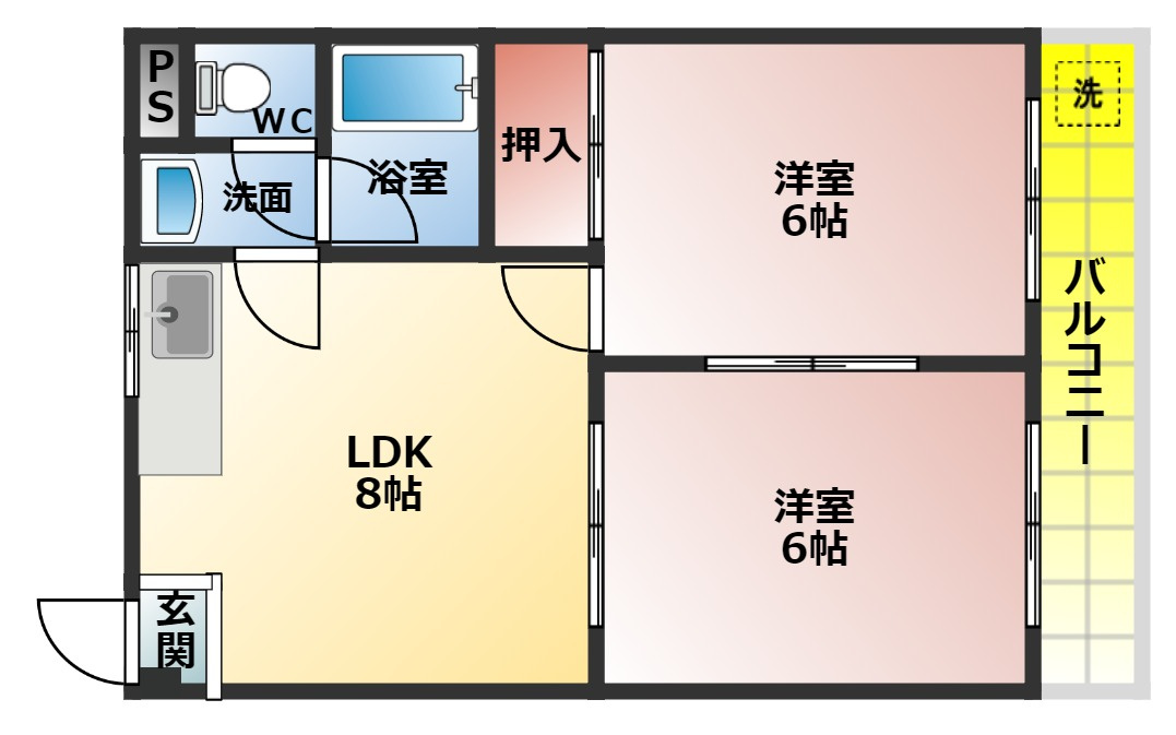 Residence  Excelleの間取り|２ＬＤＫの間取り