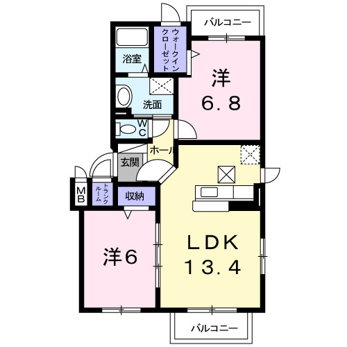 【間取り】 | メゾンドファミーユ鶴見緑地ⅡA