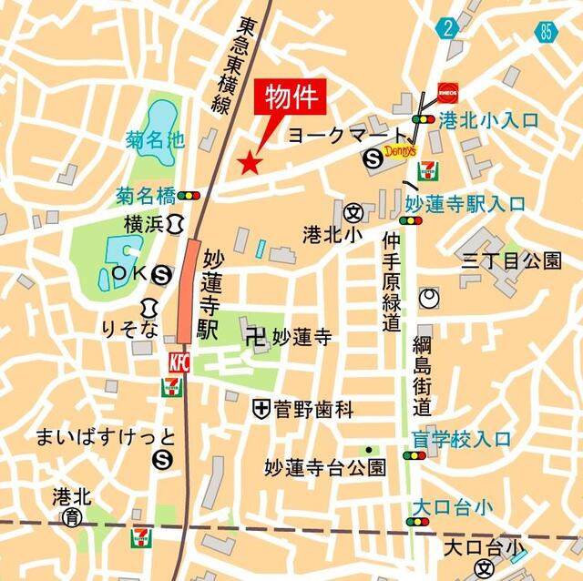 ＮＴＰＲレジデンス菊名の地図