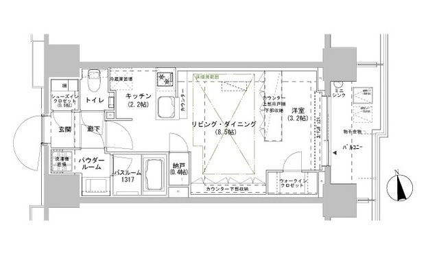【間取り】 | パークスフィア牛込神楽坂