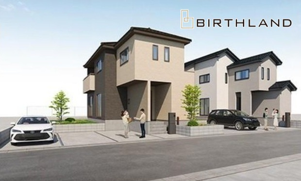 新築戸建・新築建売　矢吹町一本木　善郷小・矢吹中の外観パース|完成予想図