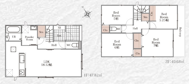 泉佐野市新安松　新築一戸建ての間取り|D号地