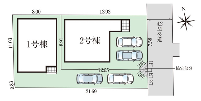 【区画図】 | 高知市弥生町/2区画