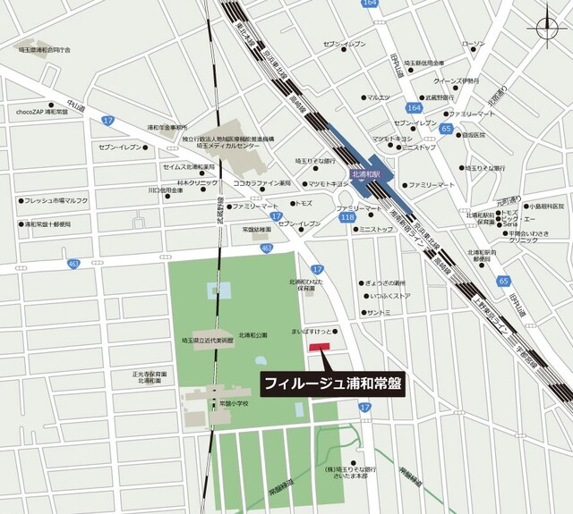 フィルージュ浦和常盤の地図