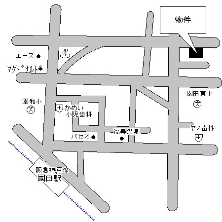 園田手良向第２マンションの地図
