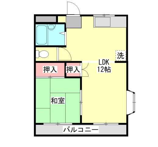 昭島市福島町のアパートの間取り