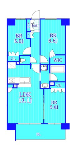 横浜市鶴見区元宮１丁目の賃貸マンションの間取り