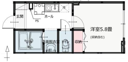 ラフォン一ノ割の間取り