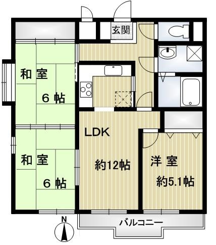 グリーンハイム平井の間取り