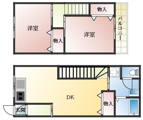 【間取り】 | 高見の里5丁目貸家