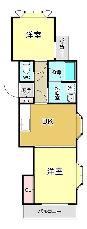 エステート野口の間取り|間取りです。