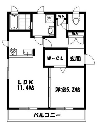 京都市伏見区深草僧坊町のアパートの間取り
