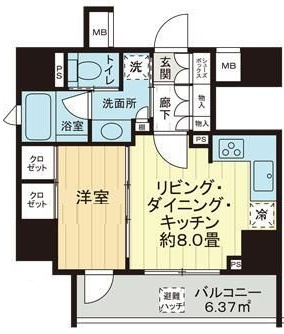 シティインデックス千代田神保町の間取り|間取りです。
