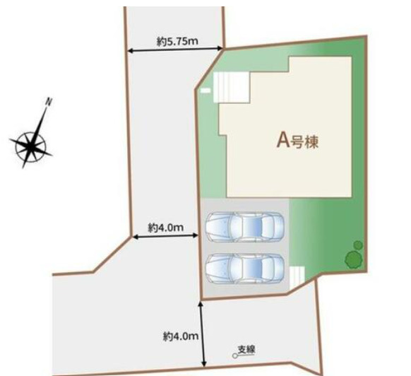 宇都宮市大和一丁目の区画図