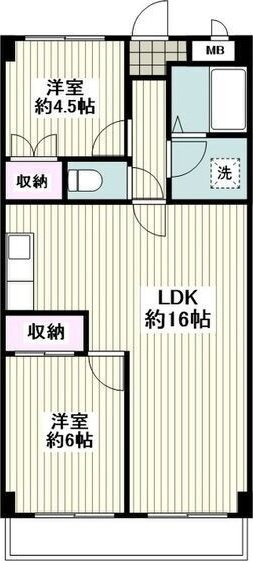 シーズンコート川間の間取り