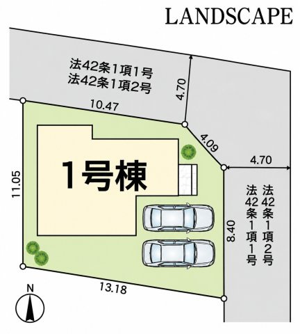 青梅市藤橋2丁目　新築戸建全1棟の区画図