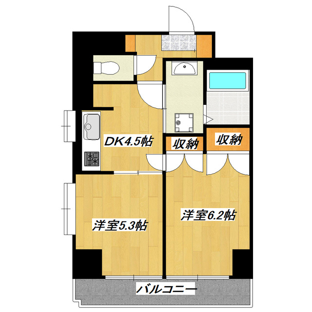 エマーレ新小岩の間取り|間取図です。