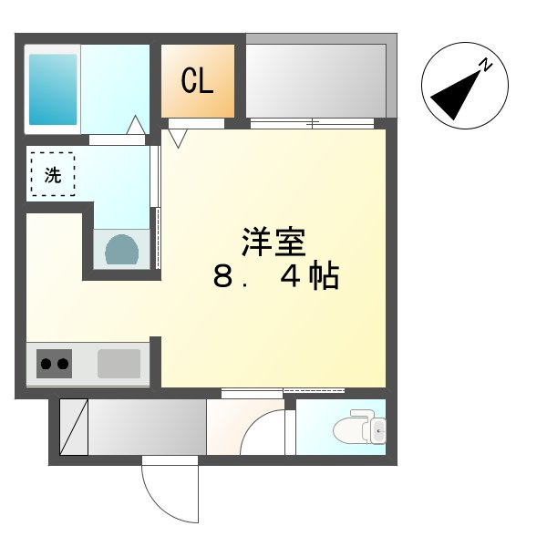 アールスマート　コボ新栄（R-smart covo新栄の間取り
