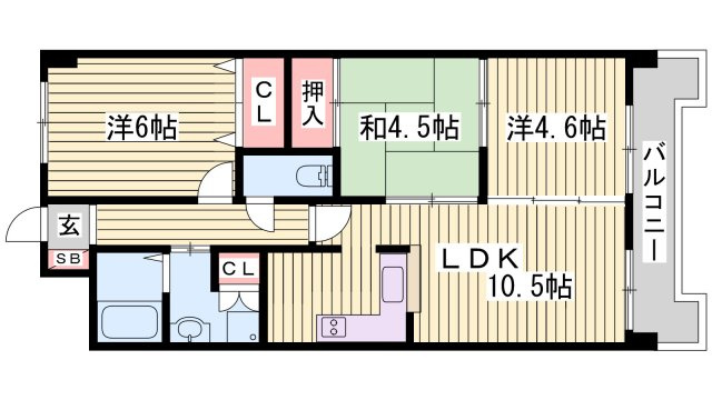 プレステージ姫路坂田町の間取り
