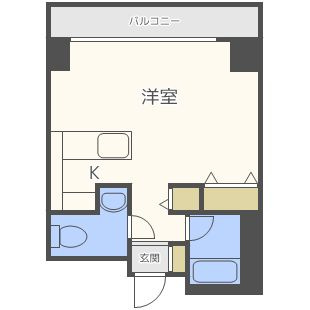 アーバンスタイル心斎橋の間取り|アーバンスタイル心斎橋　開放感ある間取り