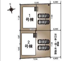 【新築戸建て】秋田市将軍野東　第5の区画図